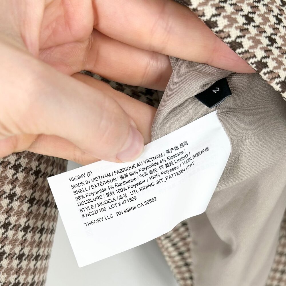 NWT Theory Utility Riding Jacket in Pattern Knit Multi - Picture 8 of 10